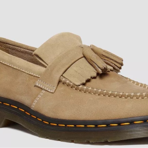 Dr. Martens Beige Suede Loafers ADRIAN TUMBLED NUBUCK size 12 - Picture 1 of 5